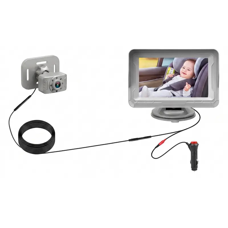 1080P In-Car Baby Monitoring System with 4.5-Inch LCD Dashboard Display