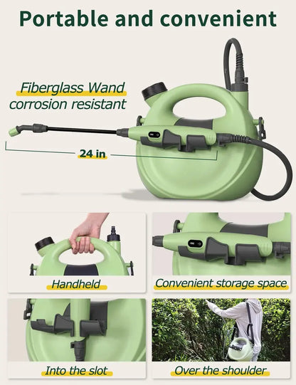 1.35-Gallon USB-Rechargeable Electric Sprayer  Telescopic Wand and Precision-Adjustable Nozzle for Targeted Application