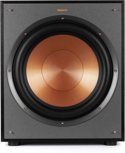 High-Performance Black Subwoofer  Compact Bass Speaker for Home Audio & Entertainment Systems