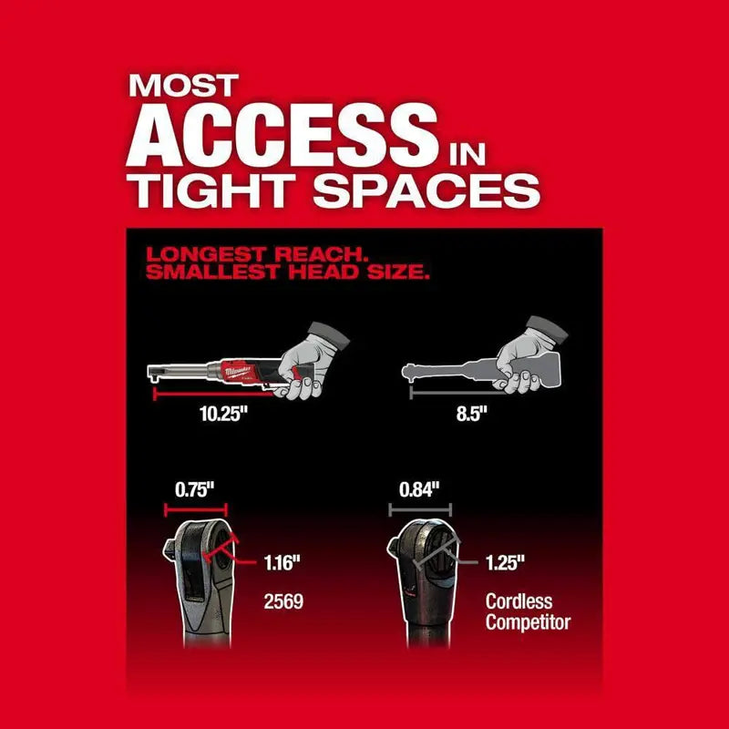 M12 FUEL 12V 3/8 in. Extended Reach High Speed Ratchet  Lithium-Ion Cordless with Protective Boot