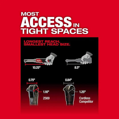 M12 FUEL 12V 3/8 in. Extended Reach High Speed Ratchet  Lithium-Ion Cordless with Protective Boot
