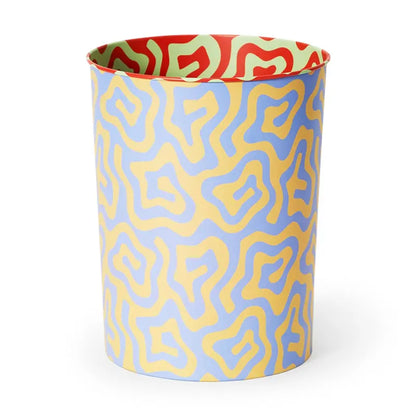 Dusen Dusen Spiral-Print Pedal Trash Can