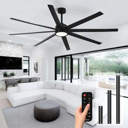 72-Inch Modern Ceiling Fan  Indoor/Outdoor Use for Living Rooms, Cafés & Patios