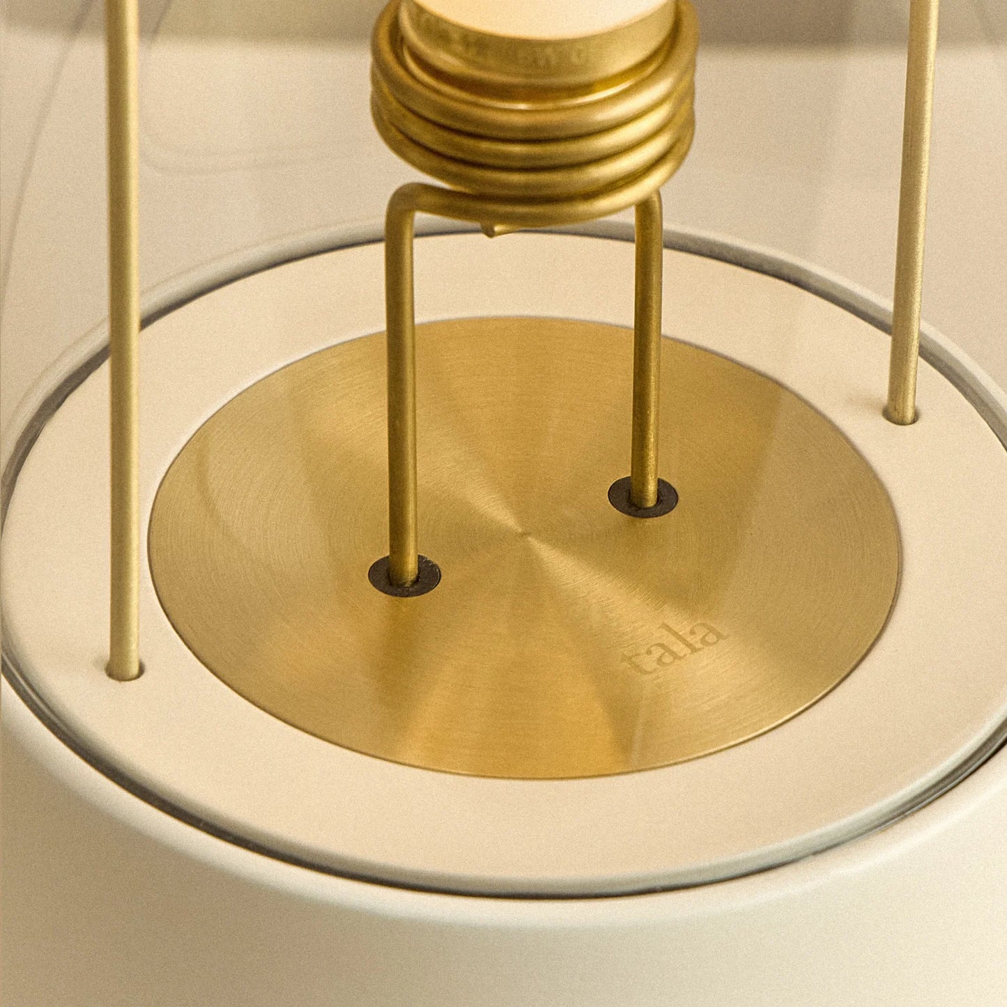 The Muse 2.0 Portable Lamp in Candlenut White