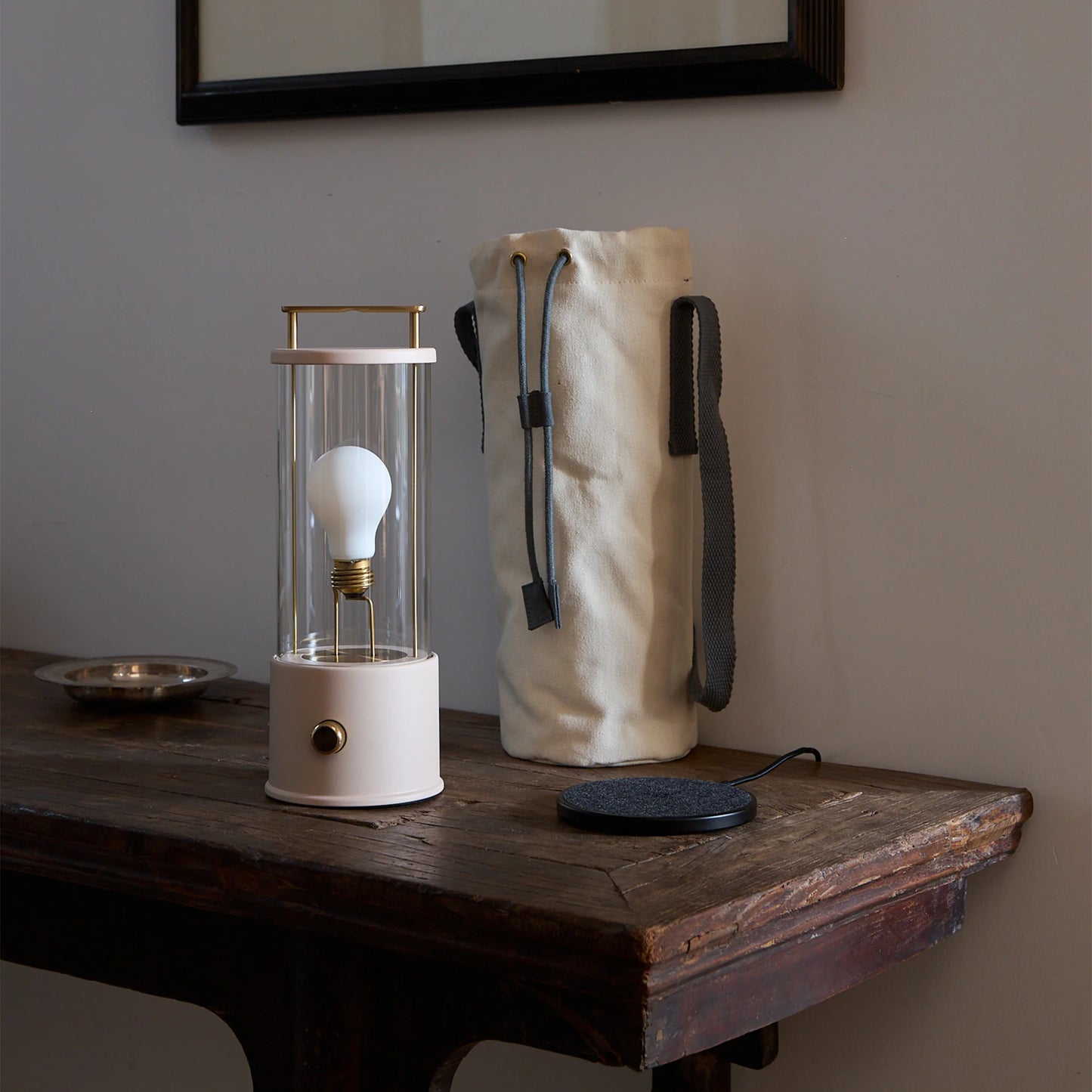 The Muse 1.0 Portable Lamp in Setting Plaster Pink Bundle