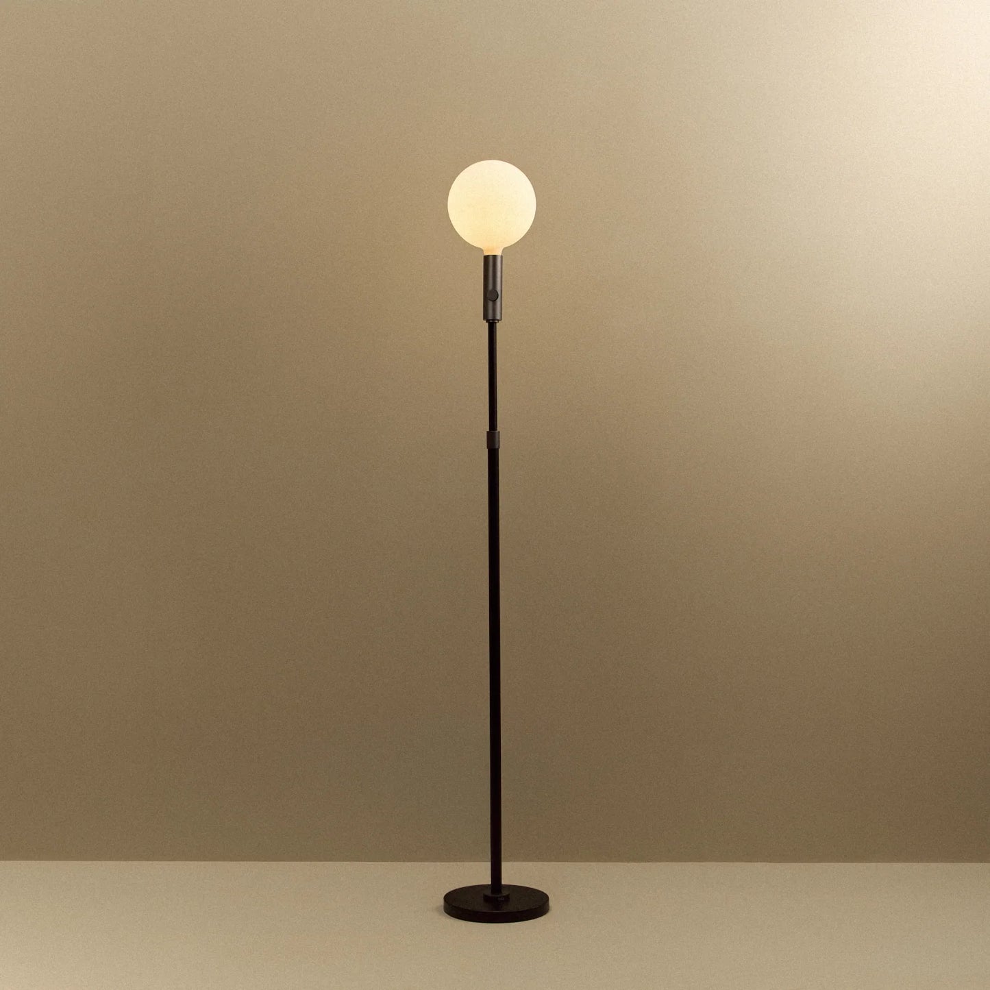 Poise Adjustable Floor Lamp in Graphite + Sphere V