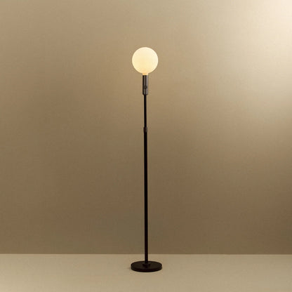 Poise Adjustable Floor Lamp in Graphite + Sphere V