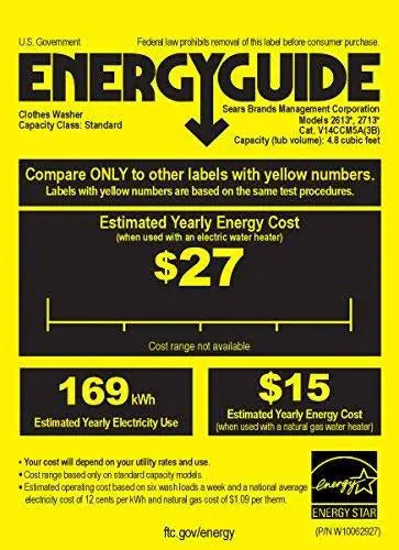 Kenmore 26132 Top-Load Washing Machine  Energy-Efficient White Washer