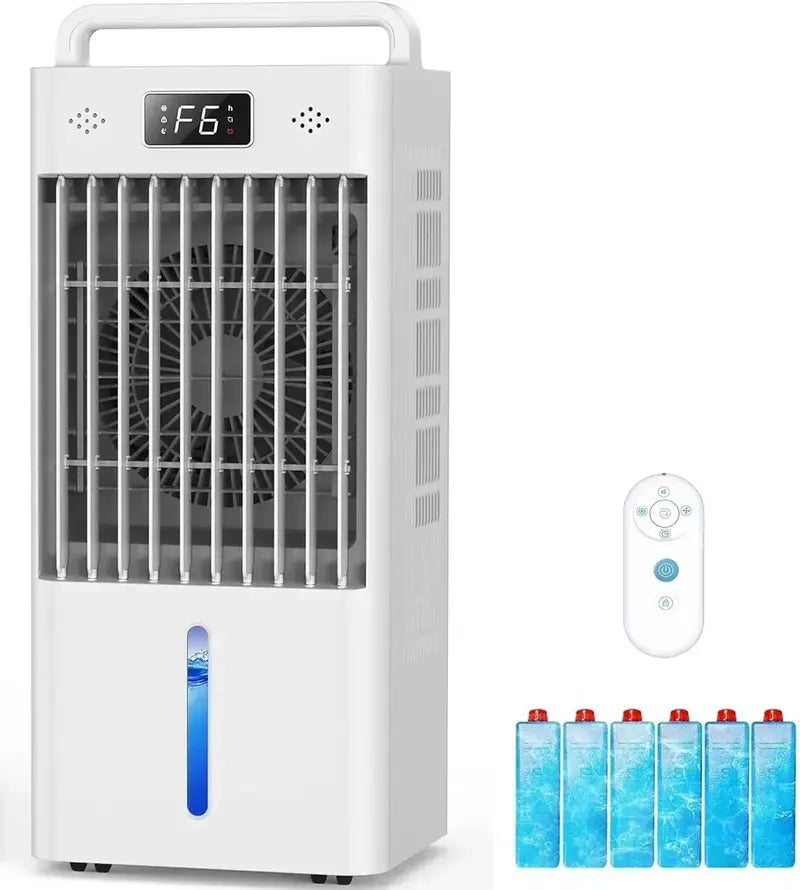 Windowless Evaporative Air Cooler  Portable 3-Mode, 3-Speed Cooler with 12-Hour Timer