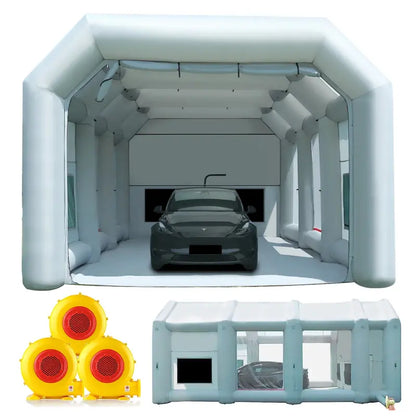 Sewinfla 30x20x13Ft Inflatable Paint Booth with Blowers &amp; Air Filter System  Professional Spray Tent