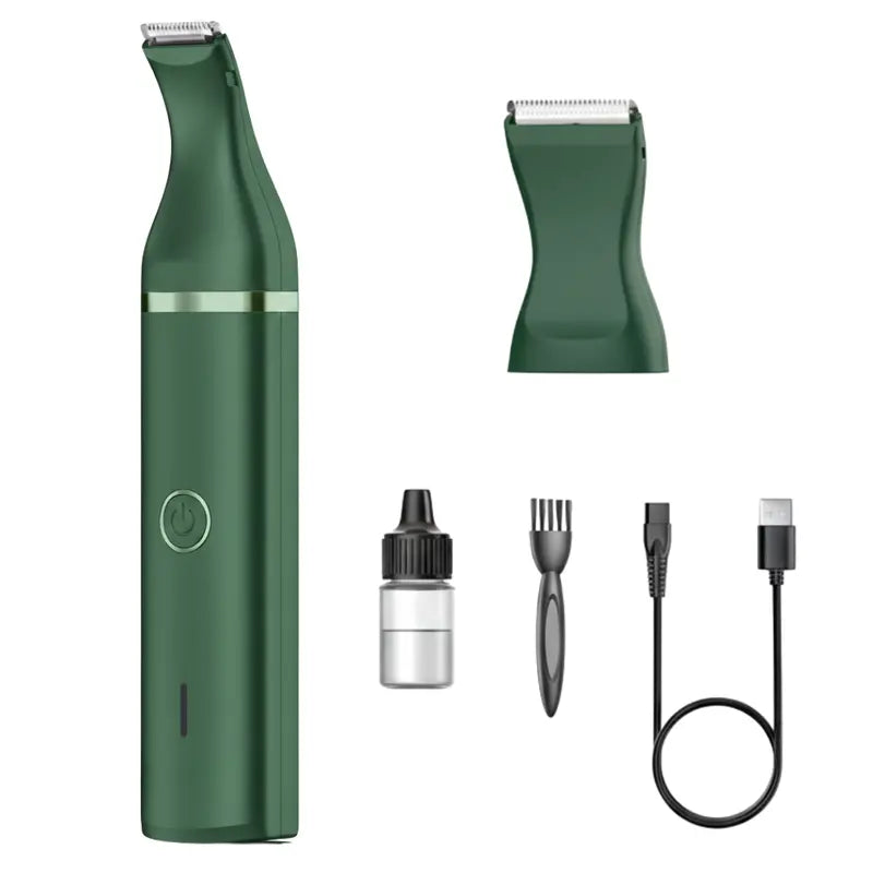 Cordless Dual-Blade Pet Grooming Clipper for Face, Paws, and Detailed Trimming