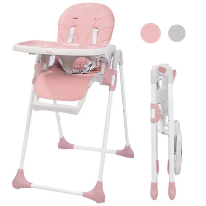 SEJOY Portable Folding Highchair for Babies   Toddlers with Adjustable Height