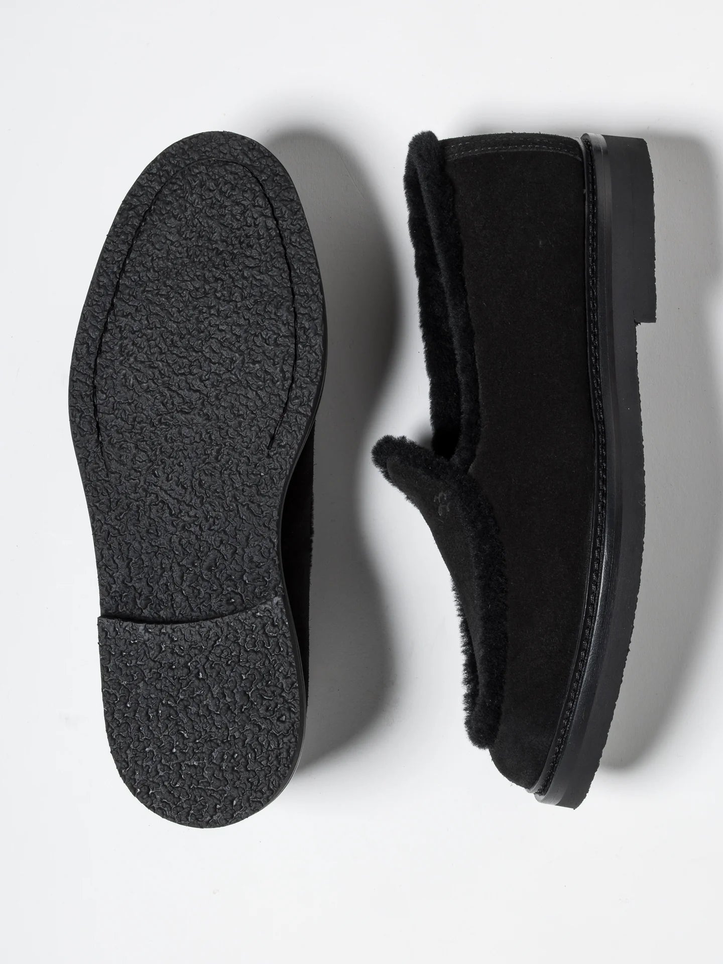 ALEXIS BLACK SHEARLING
