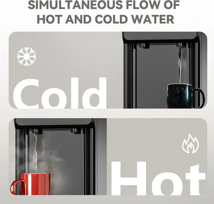 EUHOMY Top-Loading Hot-and-Cold Water Dispenser for 3- or 5-Gallon Bottles