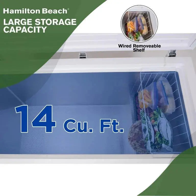 Hamilton Beach HZ7941-3BCOM 14-Cubic-Foot Chest Freezer  Energy-Efficient White Upright Freezer