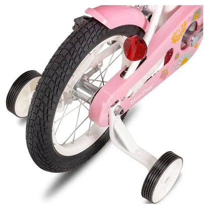 JOYSTAR Little Daisy 12-Inch Girls’ Bike with Training Wheels, Basket & Handbrake, Ages 2-7