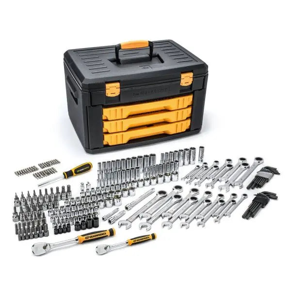 232-Piece Professional Mechanics Tool Set  SAE & Metric, Standard & Deep Sockets