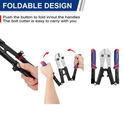 WORKPRO Tri-Material Bolt Cutter  14″ & 18″ Models with Ergonomic Grip