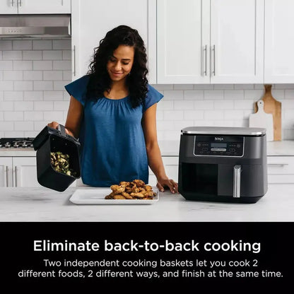 Ninja Foodi DualZone Air Fryer  8-Quart 2-Basket Model with 6 Cooking Functions and Independent Controls