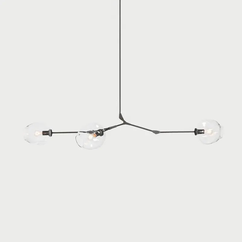 Orvani Linear Globe Chandelier in Modern Industrial Style
