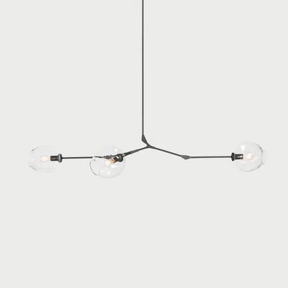 Orvani Linear Globe Chandelier in Modern Industrial Style
