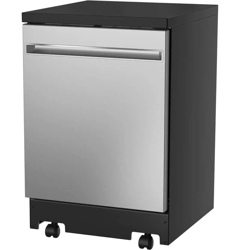 24″ Stainless Steel Portable Dishwasher  Compact Countertop Unit with Sanitize Cycle Function