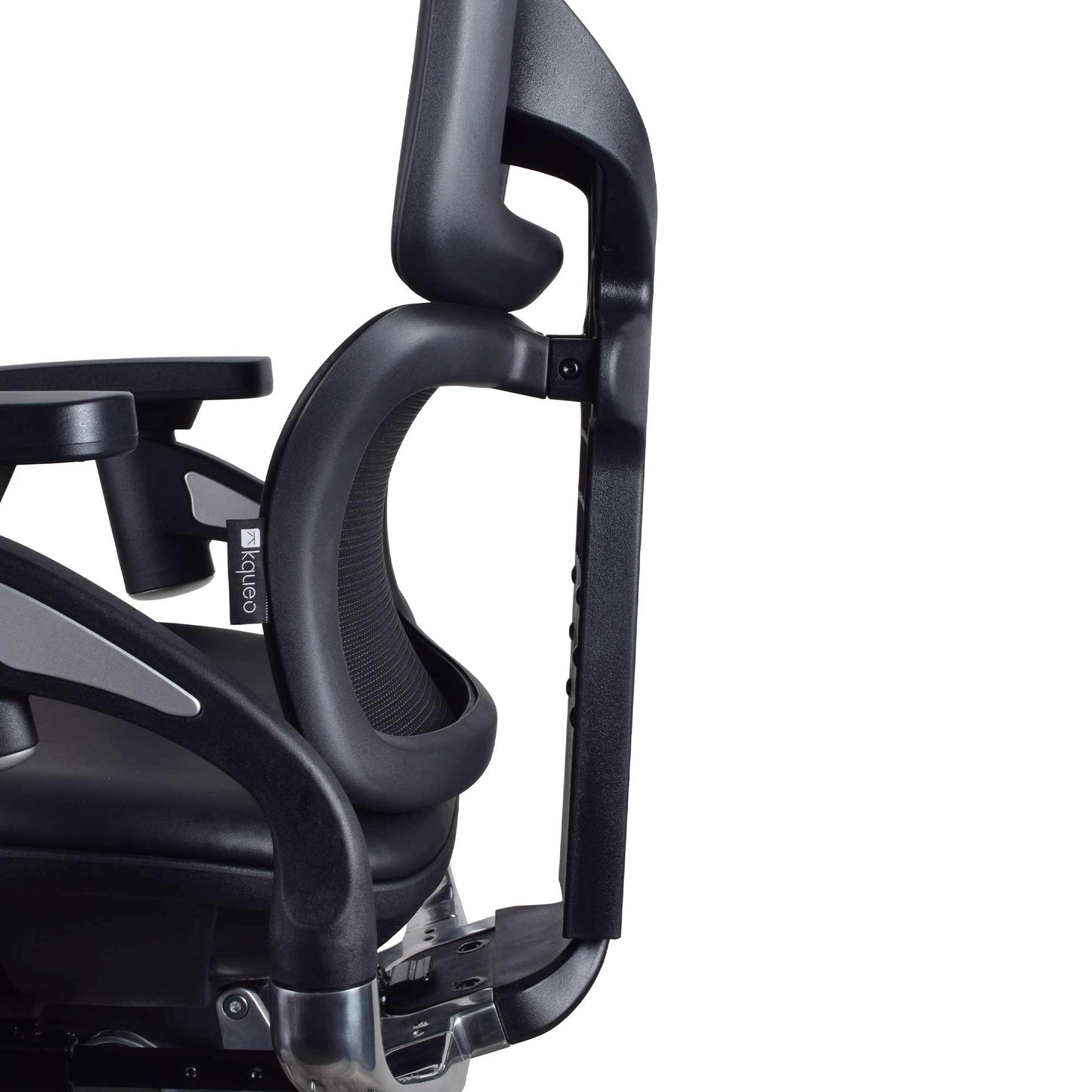 Chaise ergonomique de bureau - TERRANA PREMIUM Noire en cuir reconstitué