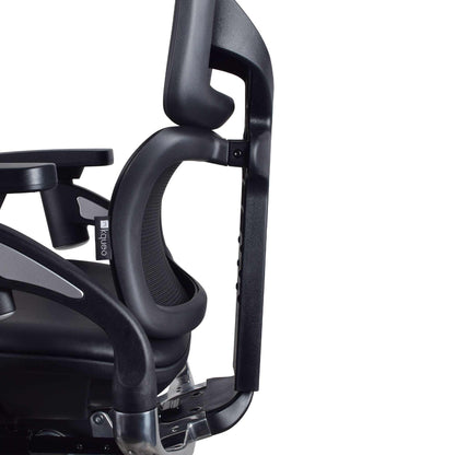 Chaise ergonomique de bureau - TERRANA PREMIUM Noire en cuir reconstitué