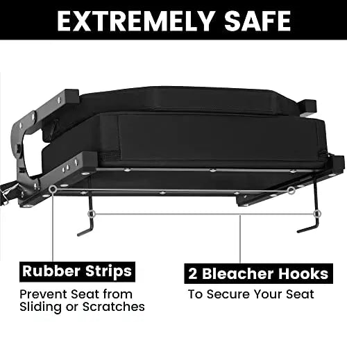 Jauntis Stadium Seats for Bleachers, Bleacher Seats with Ultra Padded Comfy Foam Backs and Cushion