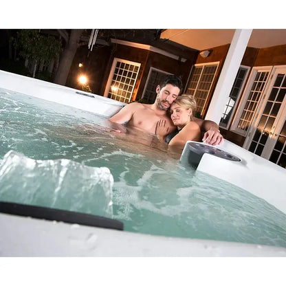 Lifesmart 5-Person Rectangular Hot Tub  Plug-and-Play Spa with 23 Jets, Ozonator System & Espresso-Colored Shell
