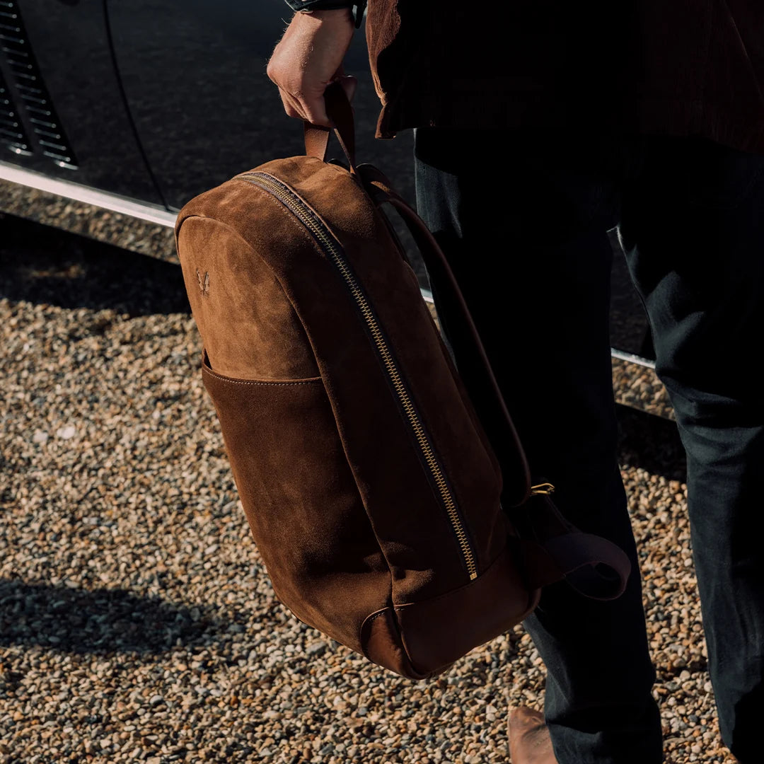Suede Backpack - Tobacco Brown