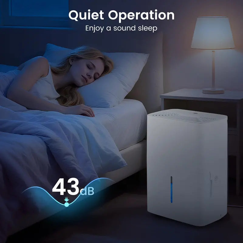94.5-Pint Dehumidifier for Large Spaces  Covers Up to 6,000 Sq. Ft (Basements, Bathrooms)