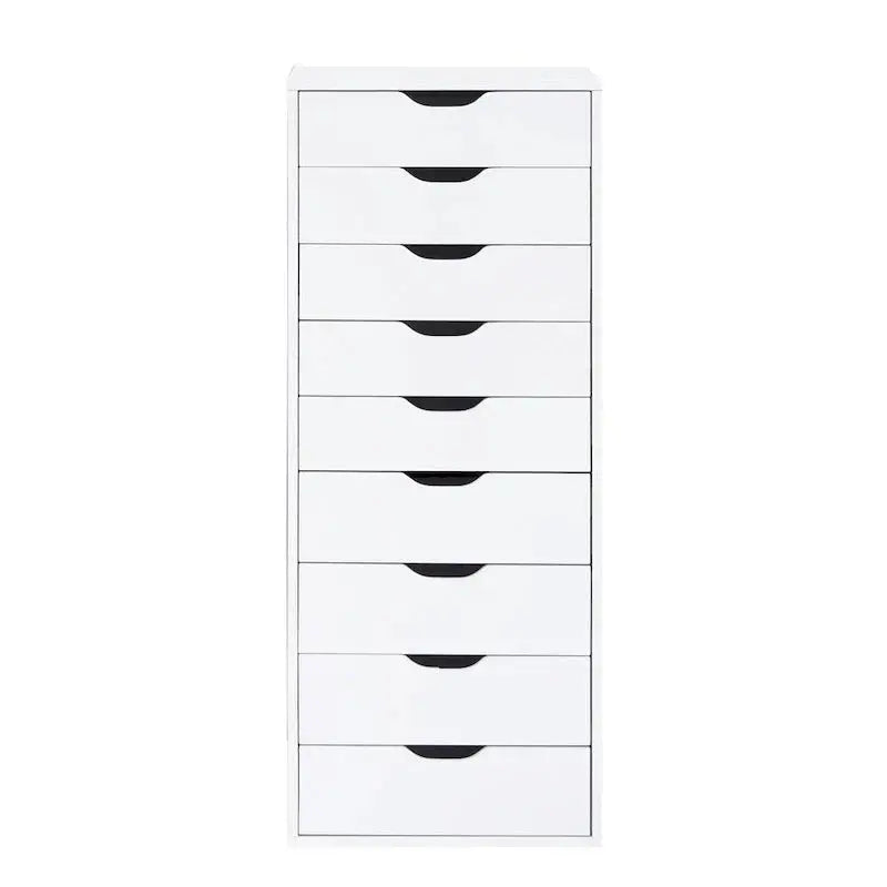 Wooden Lateral File Cabinet  Mobile Office Storage Unit with Locking Drawers