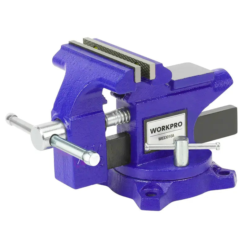 WORKPRO 4.5-Inch Bench Vise  Heavy-Duty Cast-Iron Workbench Clamp