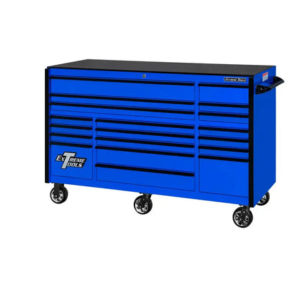 Extreme Tools RX250 72-Inch Roller Cabinet  19-Drawer Heavy-Duty Tool Storage with 250-Lb Slides