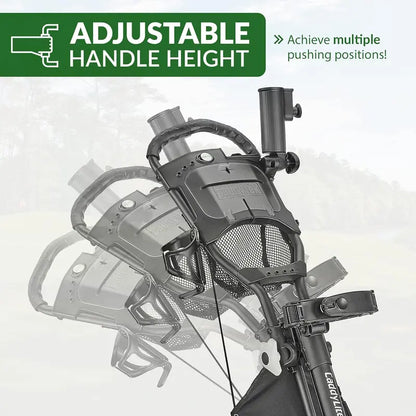 Lightweight 3-Wheel Folding Golf Push Cart  Collapsible Design with Foot Brake & Quick-Release Mechanism