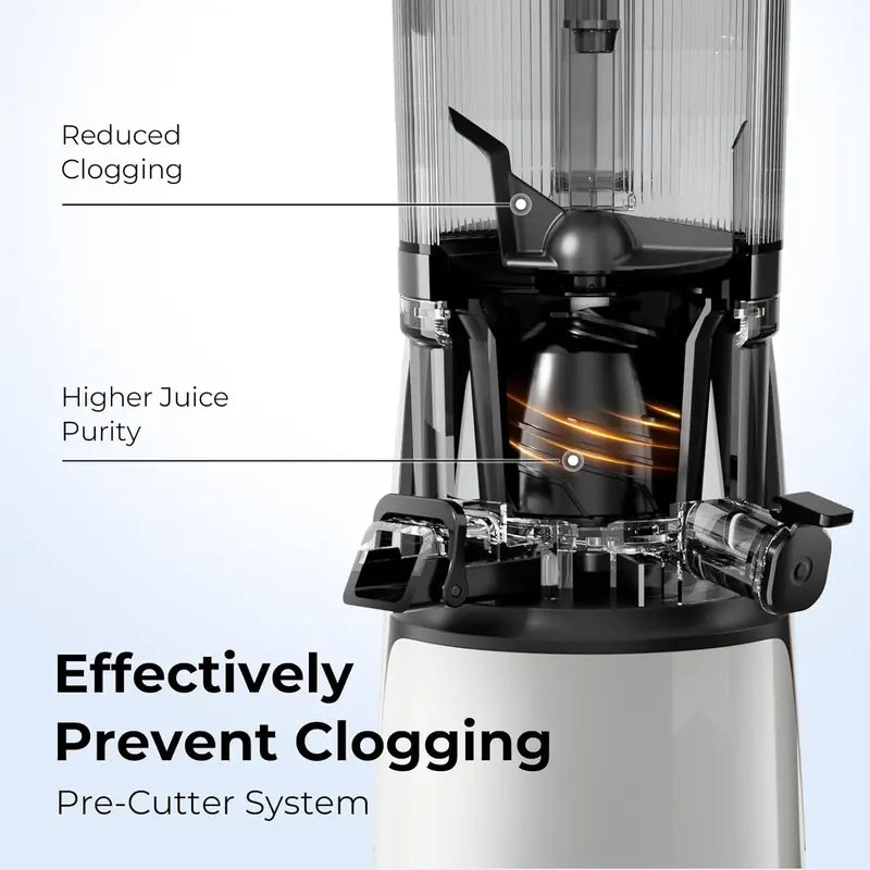 EanOruus 3-in-1 Cold Press Juicer — Wide-Chute Slow Masticating Juicer with 100 oz Juice Jug