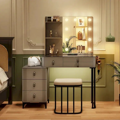 LED Makeup Vanity Mirror with Three Adjustable Light Modes and Dimmable Brightness