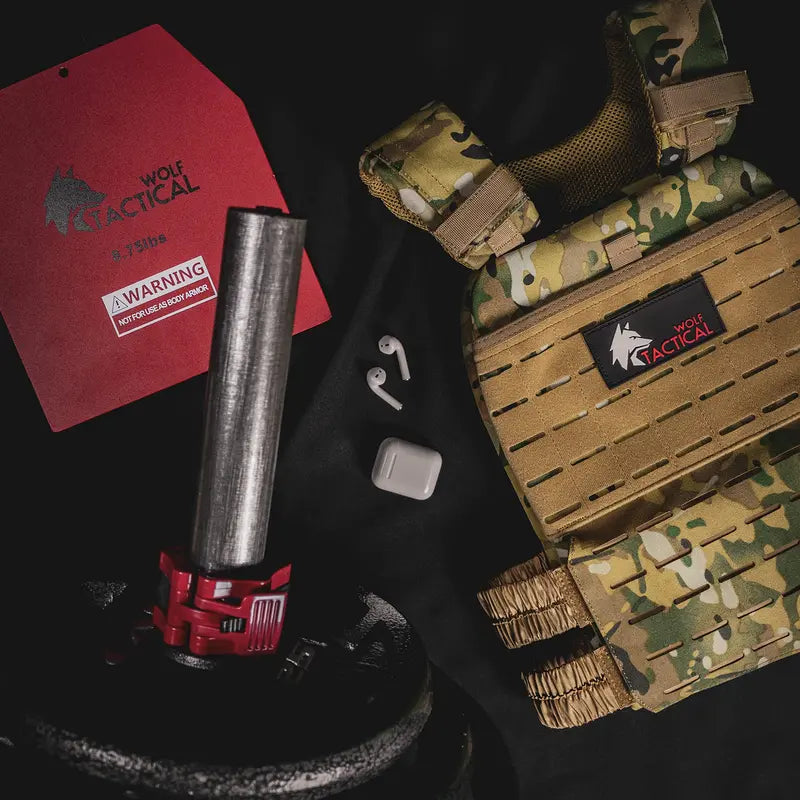 WOLF TACTICAL 8.75LB Steel Weight Vest Plates  Pair for Enhanced Workouts