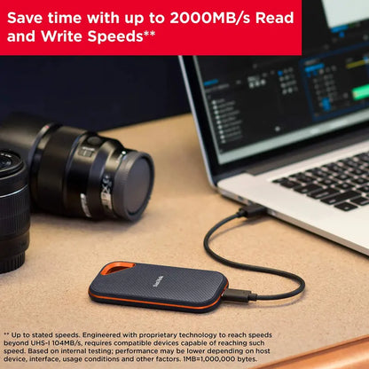 SanDisk Extreme PRO Portable SSD  1TB, Up to 2000MB/s Transfer Speed, Rugged Design
