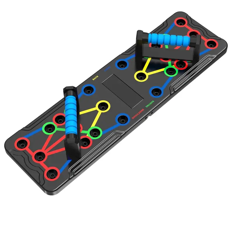 Color-Coded Adjustable Push-Up Board for Multi-Angle Home Fitness Training