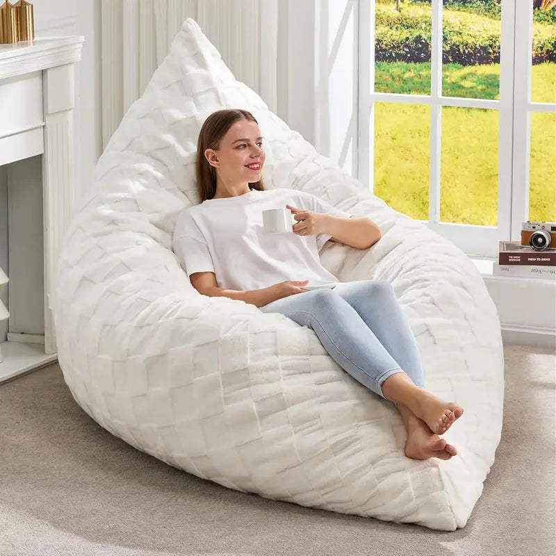 Hobestluk 3-in-1 Convertible Bean Bag  Floor Cushion, Lounger, or Seating Sofa