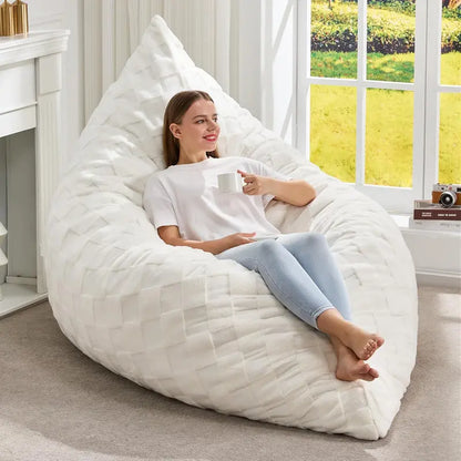 Hobestluk 3-in-1 Convertible Bean Bag  Floor Cushion, Lounger, or Seating Sofa