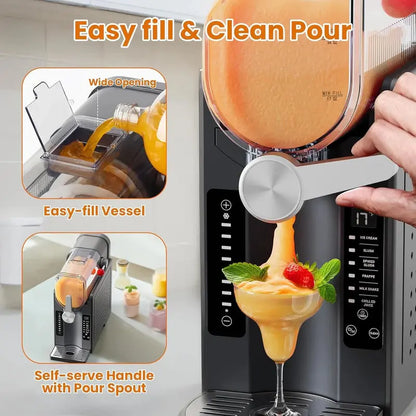 Home Soft Serve Ice Cream & Slushy Maker  Compact Frozen Treat Appliance