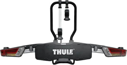 Thule EasyFold XT 2-Bike Towbar Rack  Silver Folding Hitch Mount for Easy Transport
