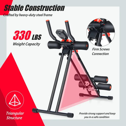 Foldable Abdominal Trainer with Three Resistance Levels for Core Strength and Stability Workouts