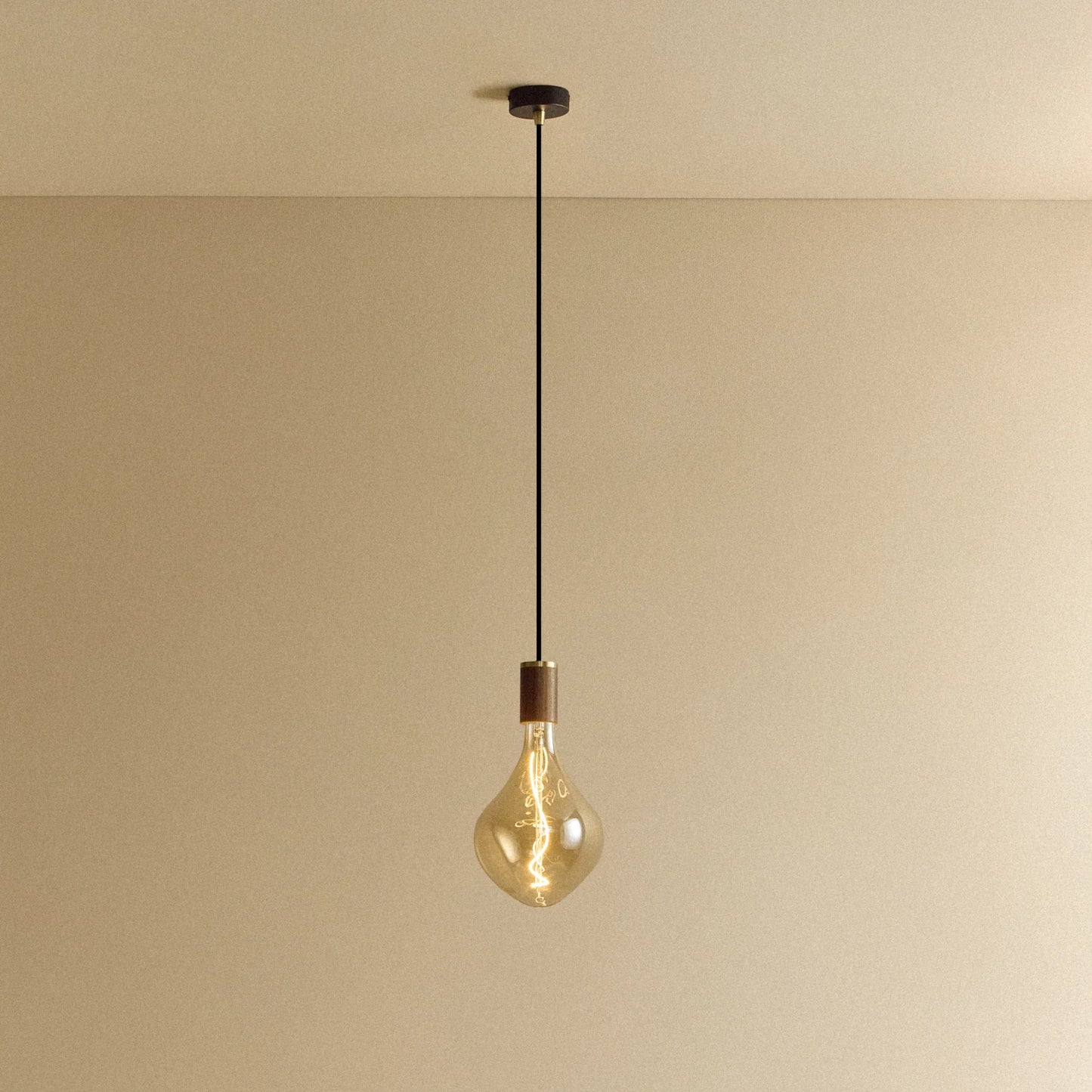 Voronoi II Pendant Light in Walnut