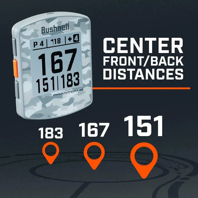 Bushnell Phantom 2 Golf GPS Rangefinder with PinSeeker Technology and Vibrating Feedback