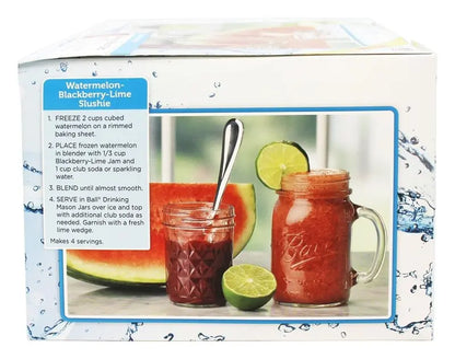 BALL Regular Mouth Mason Jar Drink Mugs, 16.oz, 4-count