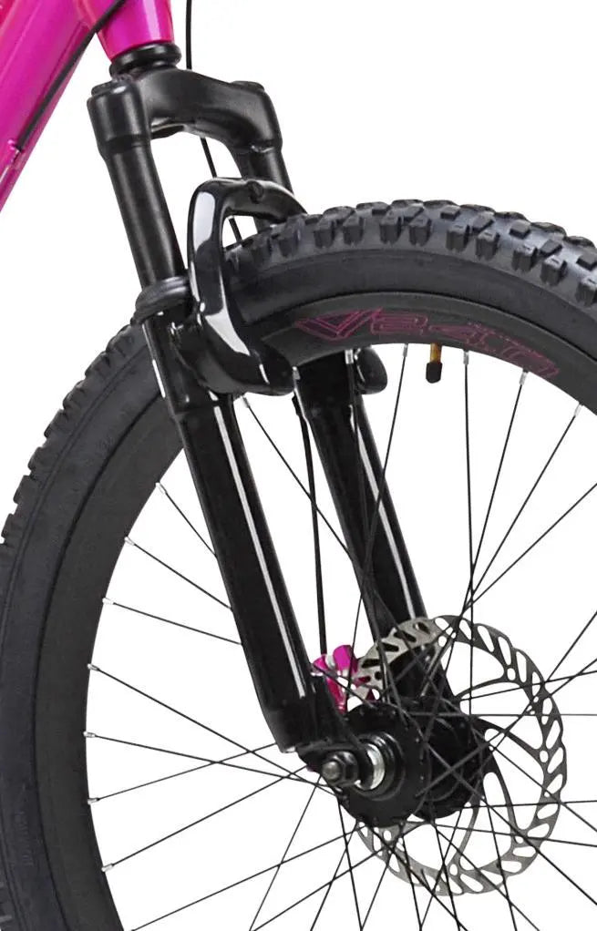 Genesis Messina 24-Inch Women’s Mountain Bike  Pink Ladies’ Trail Bike with Comfort Geometry